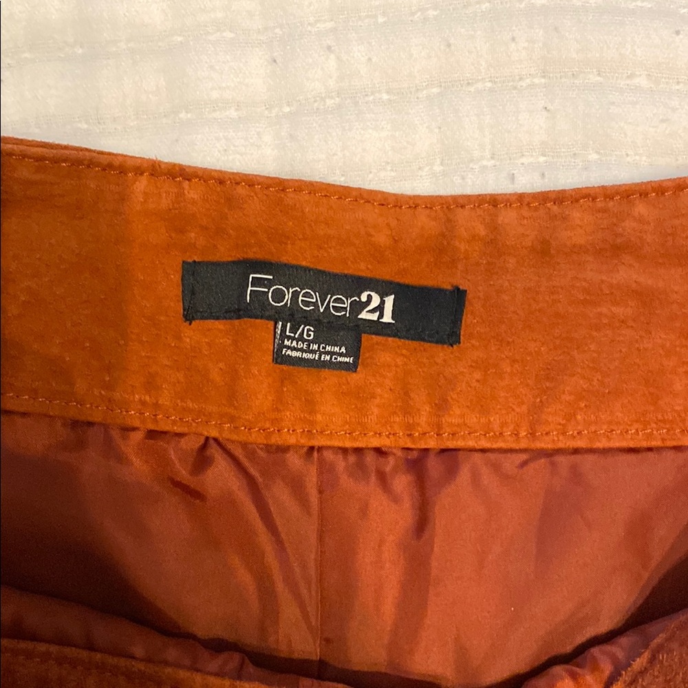 Forever 21 Brown High Waist genuine leather  Shorts - Picture 2 of 4